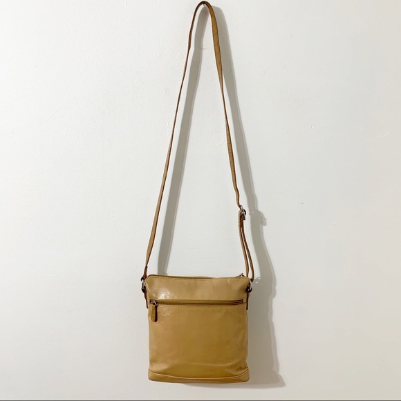 Giani Bernini Leather Convertible Crossbody Shoulder Bag Croc Embossed Trim - Picture 4 of 16